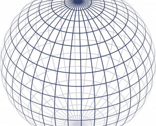 2-sphere wireframe as an orthogonal projection