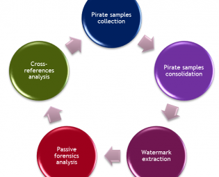 Piracy forensic workflow