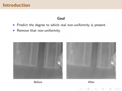 non-uniformity prediction and denoising