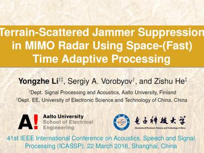 Jammer suppression, MIMO radar, Space-time adaptive processing