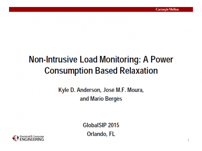 Non-Intrusive Load Monitoring: A Power Consumption Based Relaxation