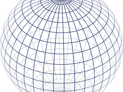 2-sphere wireframe as an orthogonal projection