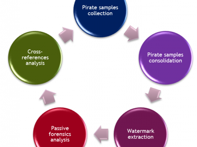 Piracy forensic workflow