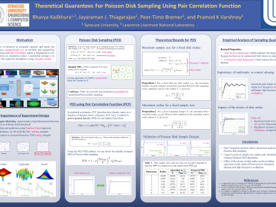 Theoretical guarantees for Poisson disk sampling using pair correlation function Theoretical guarantees for Poisson disk sampling using pair correlation function