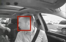 Driver's head is tracked