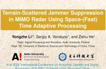 Jammer suppression, MIMO radar, Space-time adaptive processing
