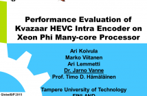 Performance Evaluation of Kvazaar HEVC Intra Encoder on Xeon Phi Many-core Processor