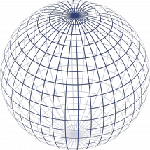 2-sphere wireframe as an orthogonal projection