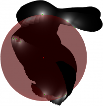Center of mass recovery with a cropped object Center of mass recovery with a cropped object