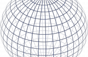 2-sphere wireframe as an orthogonal projection